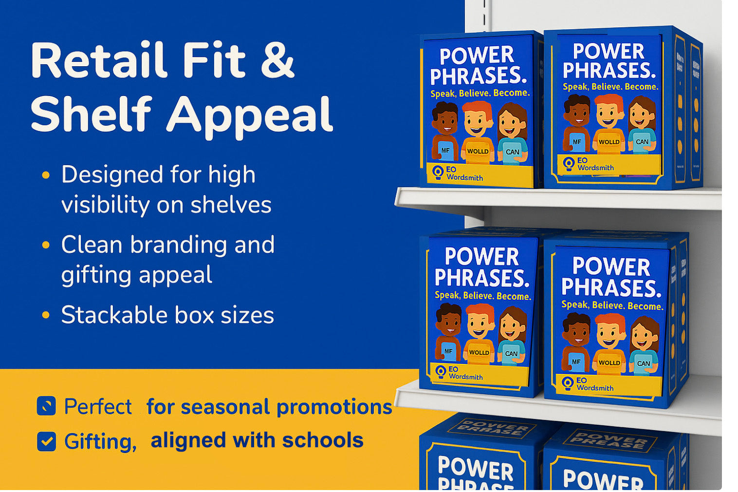 EQ WORDSMITH POWER PHRASE SPEL (ORMMATTA, PÅSAR OCH MYNT, TRE DECKS) 